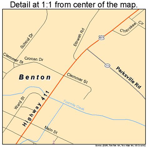 Benton Tennessee Street Map 4705040