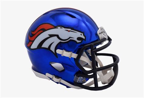 Denver Broncos Chrome Riddell Speed Replica Full Size Broncos Helmet