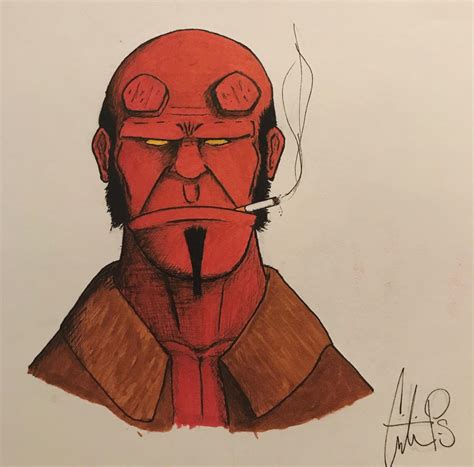 Hellboy That Im Proud Of Did Pencils Inks And Colors Myself Trying