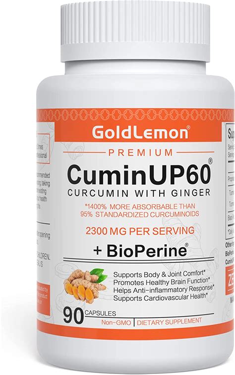 Buy Turmeric Curcumin With Ginger Black Pepper Supplement GoldLemon