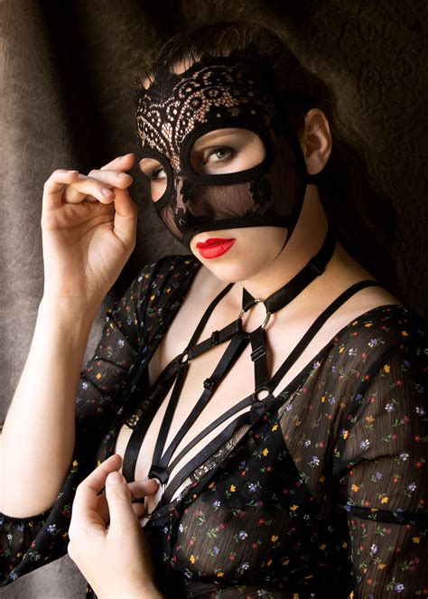 Bdsm Mask Black Mask Woman Mask Fetish Mask Sexy Mask Etsy