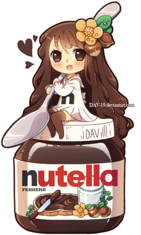 Anime Chibi Nutella Girl Chocolate Yummy Sweet