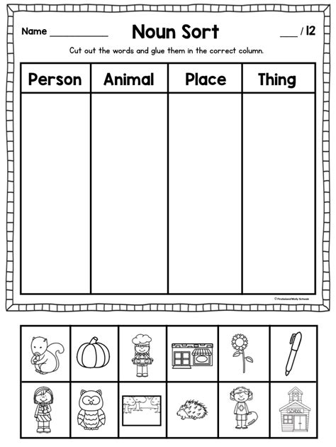 Nouns Kindergarten Worksheets Made By Teachers Nouns Kindergarten
