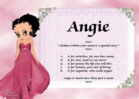 it s angie not angelica angela or angeliz yes angie is my birth name names with meaning