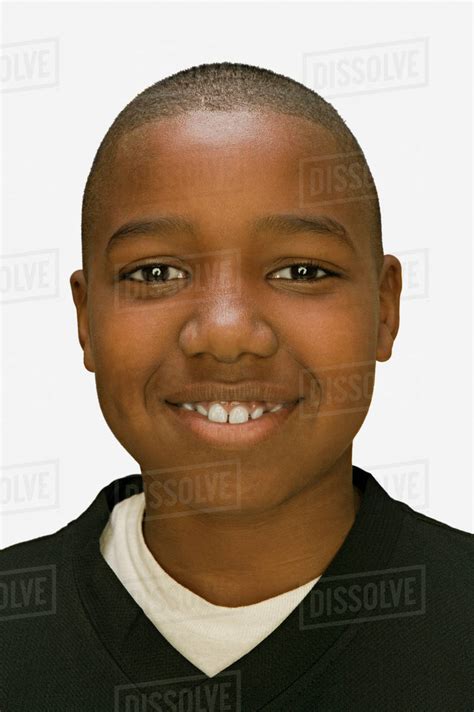 Close Up Of African American Boy Smiling Stock Photo Dissolve