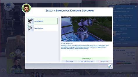 Mod The Sims Astronomer Career 2 Branches Sims 4 Sims Sims 4 Jobs