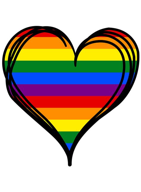Rainbow Heart Doodle Lgbt Free Image On Pixabay