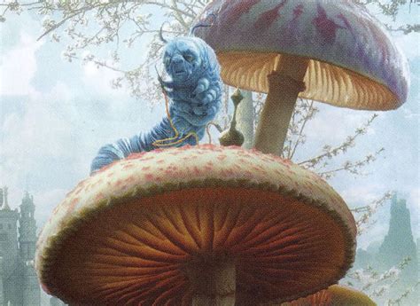 Alice In Wonderland Tim Burton Caterpillar On Mushroom Alice In