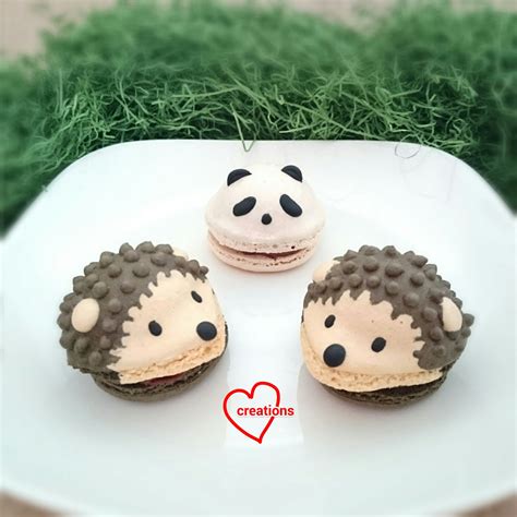 Loving Creations For You Hedgehogs And Panda 3d Macarons With