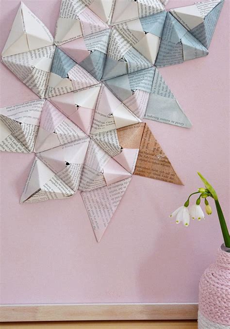 Origami Wandbild Diy Basteln Mit Papier Origami Basteln Mit Papier