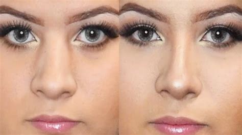 How to make your nose look smaller with makeup!click here for product list, discount codes and more!! How to contour a wide long nose - YouTube