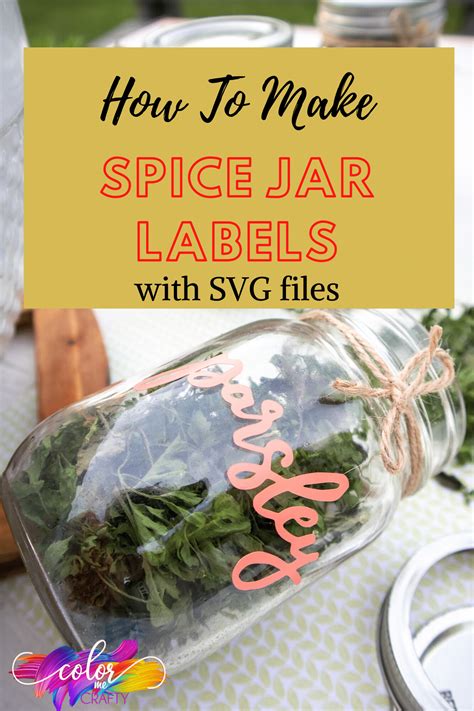 Easy Spice Jar Labels With Cricut Joy Color Me Crafty