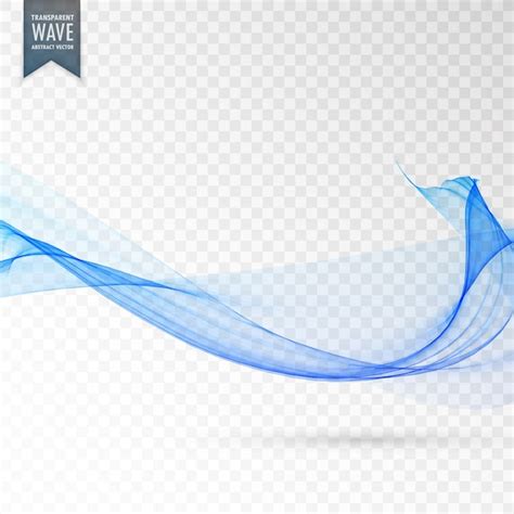 Abstrakte Blaue Transparente Welle Vektor Hintergrund Kostenlose Vektor