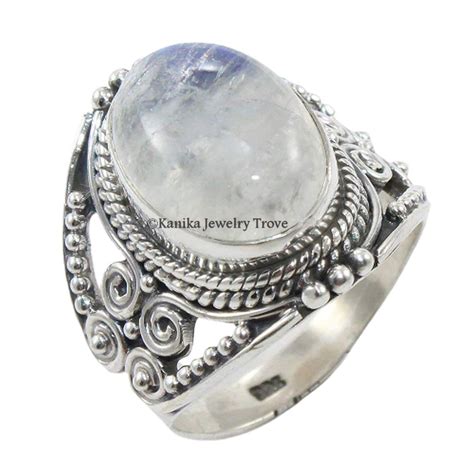 Amazon Com Kanika Jewelry Trove Sterling Silver Rainbow Moonstone