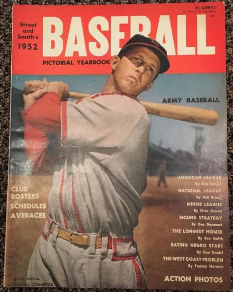 1952 Street And Smiths Baseball Yearbook Magazine Stan Musial