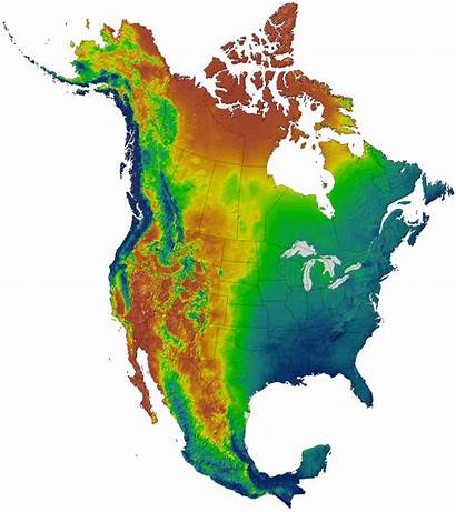 Climate America North Map Range Maps Projected