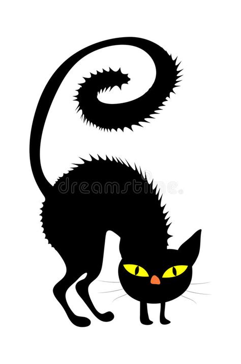 Halloween Creepy Scary Witches Cat Vector Symbol Icon
