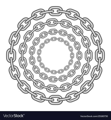 Metal Chain In A Circle Royalty Free Vector Image