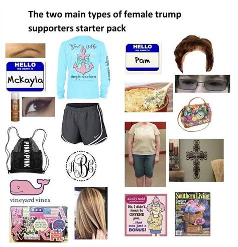 The Two Types Of Female Trump Supporters Starter Pack Starterpacks