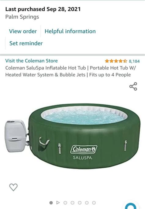 Coleman Saluspa Hot Tub 90363e Used Only Once For Sale From United States