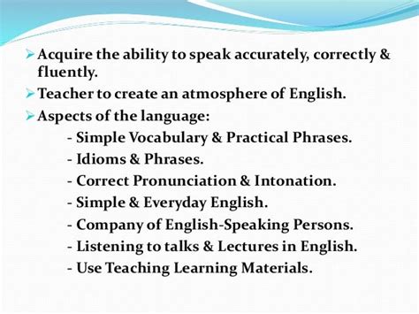 Aims And Objectives Of Teaching English