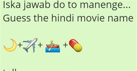 Guess the movie by the emoji compilation {50+ questions}. Guess the hindi movie name | Whatsapp Puzzles world, Quiz ...