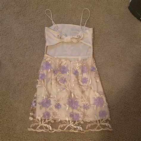 lucy in the sky dresses amari gold floral mesh dress poshmark