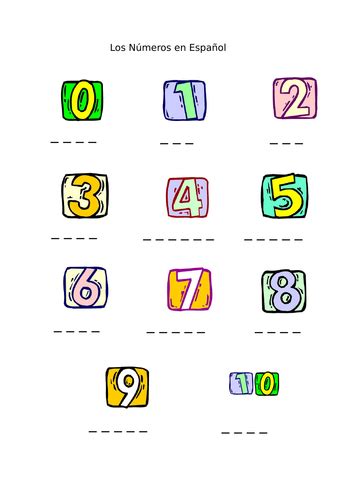 Spanish Numbers 1 10 Teaching Resources