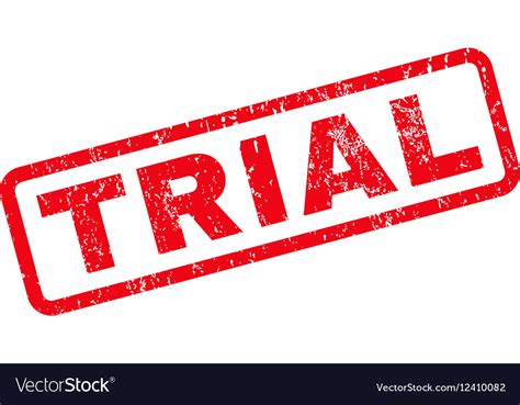 Trial Rubber Stamp Royalty Free Vector Image Vectorstock