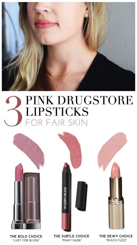 Tried True Pink Drugstore Lipsticks For Fair Skin Light Skin