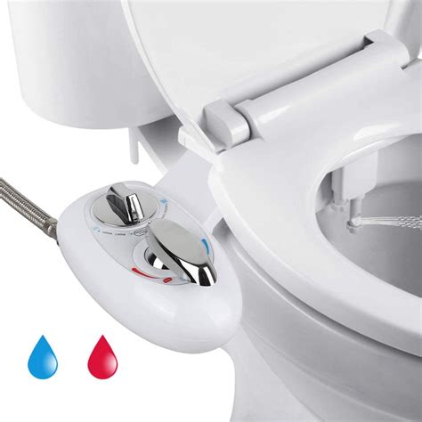 Bidet Toilet Seat Attachment With Hot And Cold Water Self Cleaning Dual Nozzle Bidet For