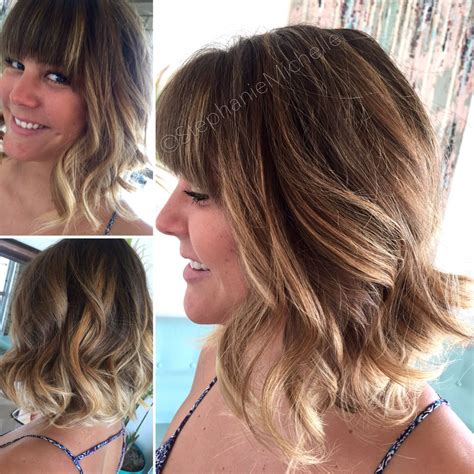 hair by stephanie michelle balayage textured bob stephanie michelle textured bob brunettes