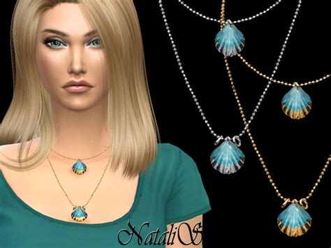 Seashell Double Necklace By Natalis At Tsr Sims 4 Updates