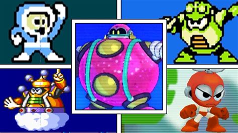 Evolution Of Robot Masters Bosses Intro Screen Animations In Mega Man