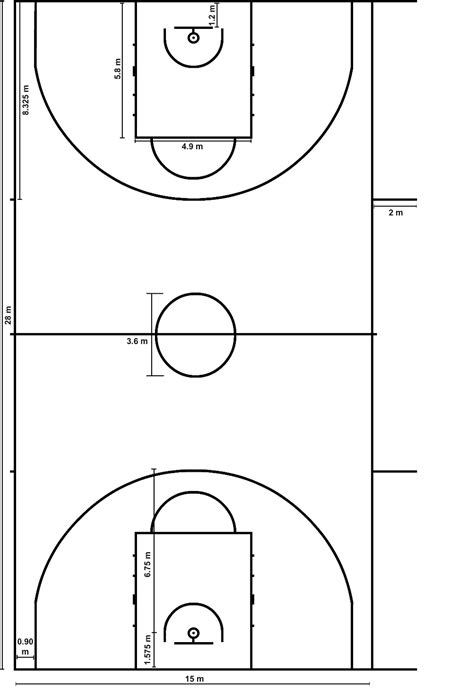 Printable Basketball Court Diagram