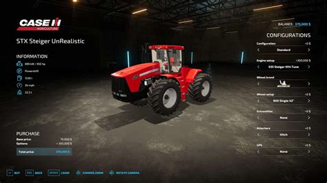 Caseih Stx Steiger Unrealistic V10 Fs22 Farming Simulator 22 Mod