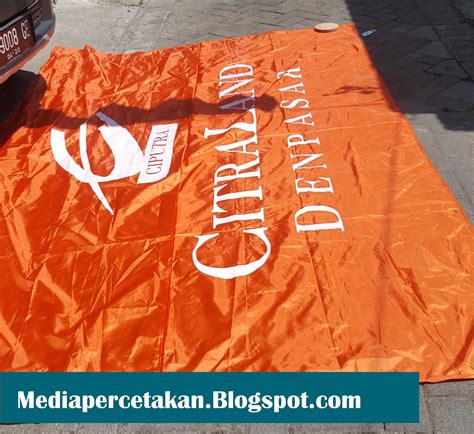 Cetak Bendera Citraland Denpasar Bahan Peles Cetak UMBUL UMBUL