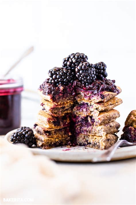Gluten Free Vegan Blackberry Pancakes Recipe Blackberry Pancakes