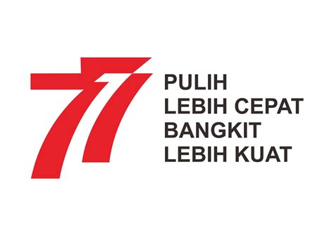 HUT RI 77 Pulih Lebih Cepat Bangkit Lebih Kuat Logo Vector - Devilo Arts