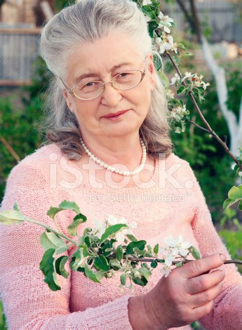 Portrait Of An Elderly Woman Beautiful Stock Photo Royalty Free