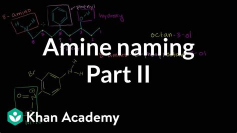 Amine Naming Introduction Amines Organic Chemistry Khan Academy