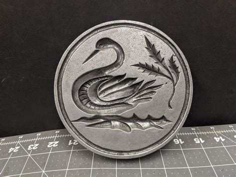 sexton aluminum swan mold botanical vintage made in usa etsy