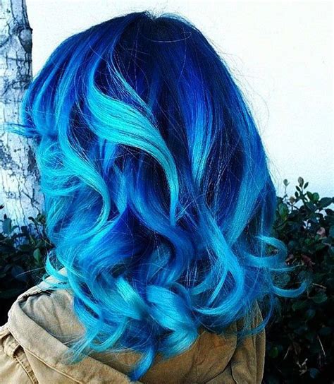 Ocean Blue Hair Color 01 Blue Ombre Hair Hair Color Pastel Hair Styles