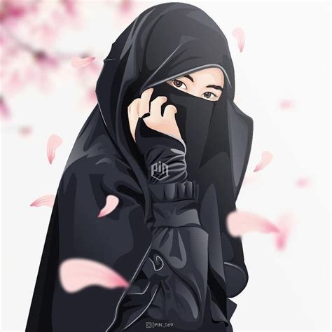 Gambar Muslimah Bercadar Wallpaper Keren Perempuan Berhijab 101 Gambar Kartun Muslimah