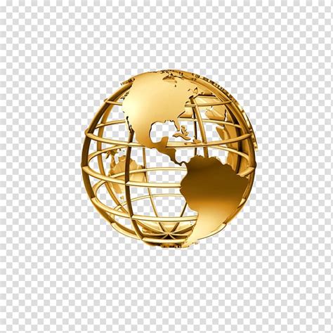 Gold Globe Illustration Golden Globe Transparent Background Png