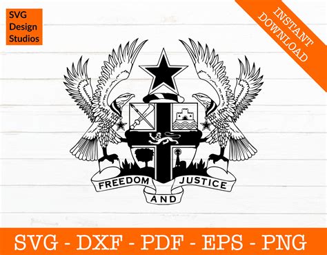 Ghana Svg Ghanaian Png Badge Coat Of Arms Logo Decal Shirt Design