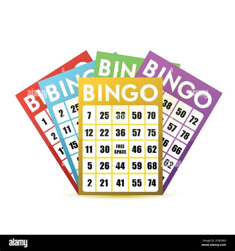 Bingo Cards Illustration Design Over A White Background Stock Vector