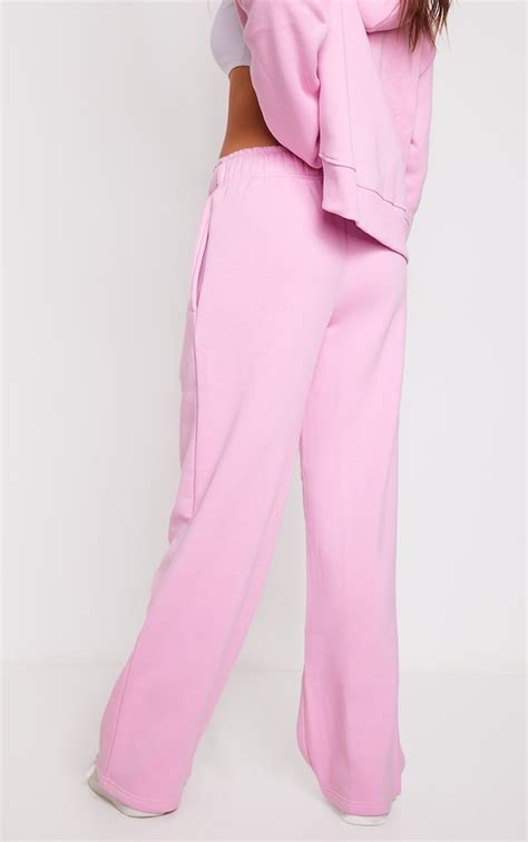 pink oversized wide leg joggers co ords prettylittlething ire