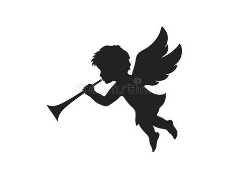 Angel Herald With Trumpet Christmas Symbol Isolated Vector Image