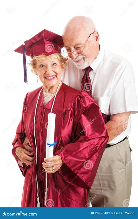 husband congratulates college graduate wife stock image image of male proud 28996481